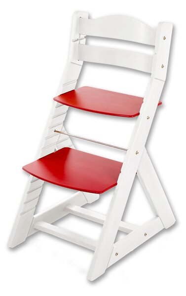 Hajdalánek Rostoucí židle MAJA - opěrka do kulata (bílá, červená) MAJABILACERVENA