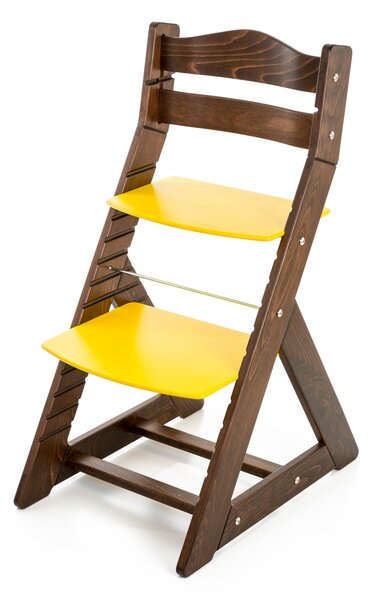Hajdalánek Rostoucí židle MAJA - opěrka do kulata (ořech, žlutá) MAJAORECHZLUTA