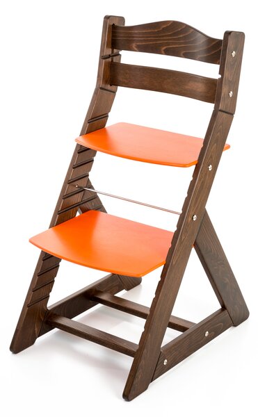 Hajdalánek Rostoucí židle MAJA - opěrka do kulata (ořech, oranžová) MAJAORECHORANZOVA