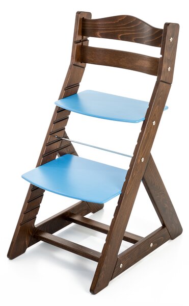 Hajdalánek Rostoucí židle MAJA - opěrka do kulata (ořech, modrá) MAJAORECHMODRA