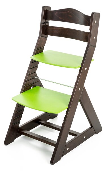 Hajdalánek Rostoucí židle MAJA - opěrka do kulata (wenge, zelená) MAJAWENGEZELENA