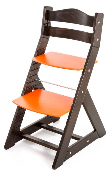 Hajdalánek Rostoucí židle MAJA - opěrka do kulata (wenge, oranžová) MAJAWENGEORANZOVA
