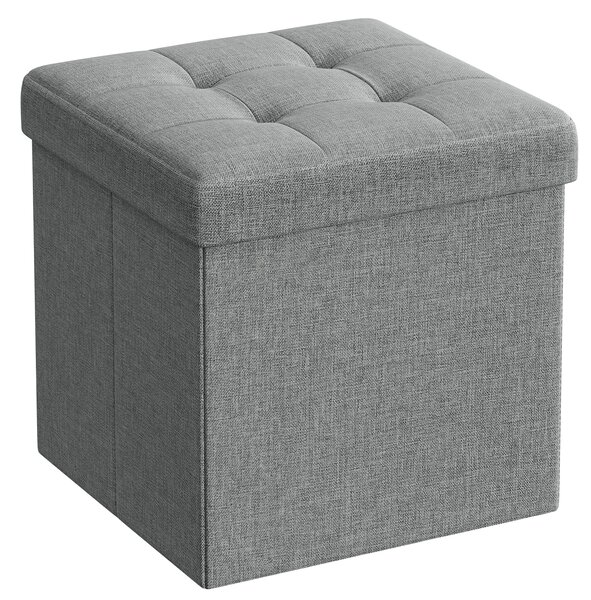 Taburet s úložným prostorem OTTOMAN 30x30 cm, šedý