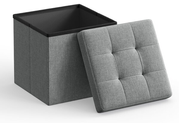 Taburet s úložným prostorem OTTOMAN 30x30 cm, šedý