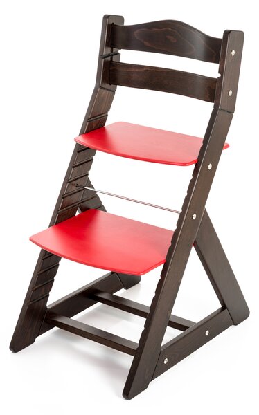 Hajdalánek Rostoucí židle MAJA - opěrka do kulata (wenge, červená) MAJAWENGECERVENA