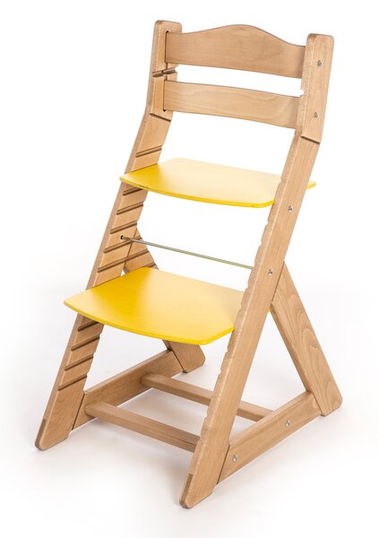 Hajdalánek Rostoucí židle MAJA - opěrka do kulata (dub světlý, žlutá) MAJADUBSVEZLUTA