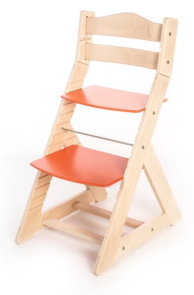 Hajdalánek Rostoucí židle MAJA - opěrka do kulata (bříza, oranžová) MAJABRIZAORANZOVA