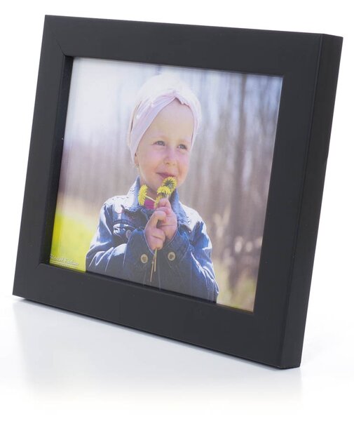 CORK - černý dřevěný rámeček na fotky: 10x15cm, zasklení: Sklo