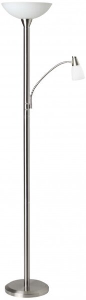 Brilliant G93004/13 Stojanová lampa LUCY satinovaný chrom, čtecí rameno