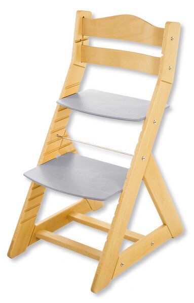 Hajdalánek Rostoucí židle MAJA - opěrka do kulata (bříza, světle šedá) MAJABRIZASVESEDA