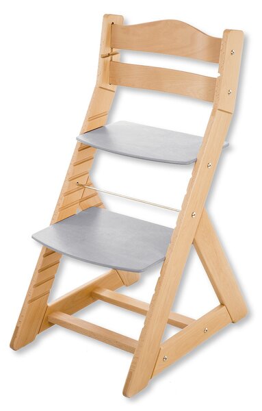 Hajdalánek Rostoucí židle MAJA - opěrka do kulata (buk, světle šedá) MAJABUKSVESEDA