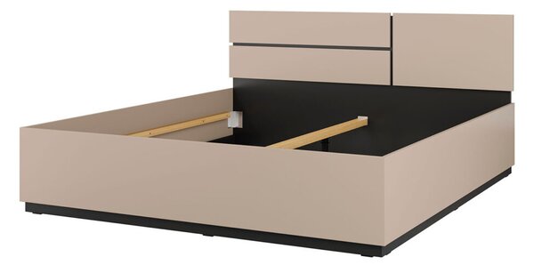 Manželská postel 180x200 GLENROSE - congo / černá
