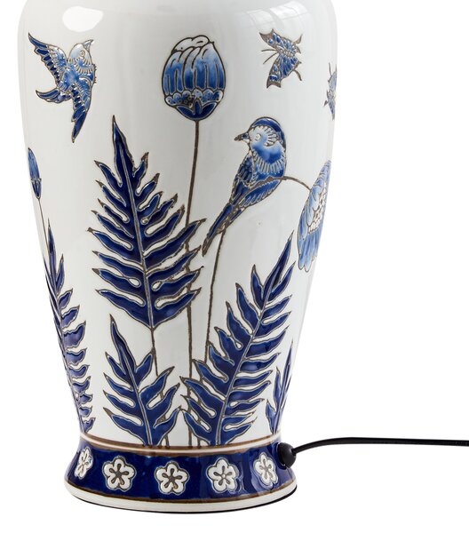 Stolní lampa BIJELA Porcelán Bílá/Modrá