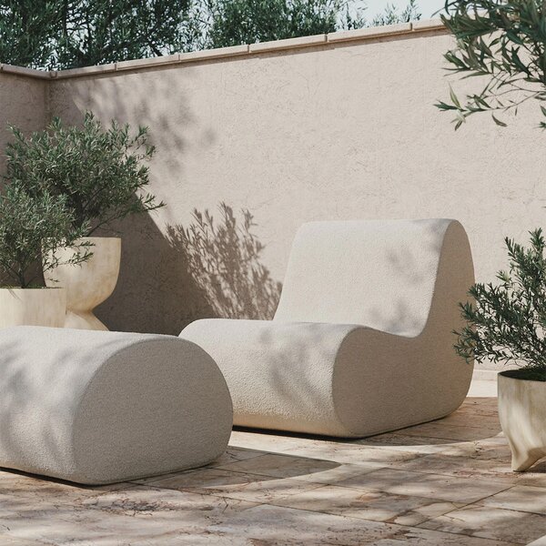 Ferm Living designové poufy Rouli Pouf Pure Bouclé