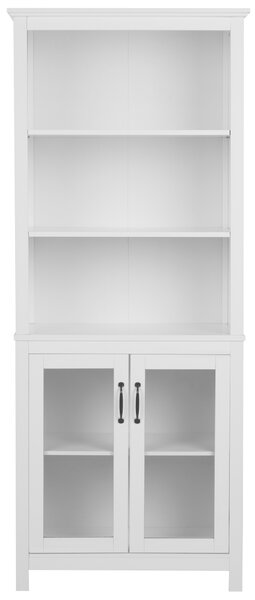 Skleněná vitrína LUSBY 75 cm Bílá