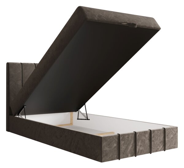 Jednolůžková boxspringová postel 90x200 MADLEN 1 - hnědá