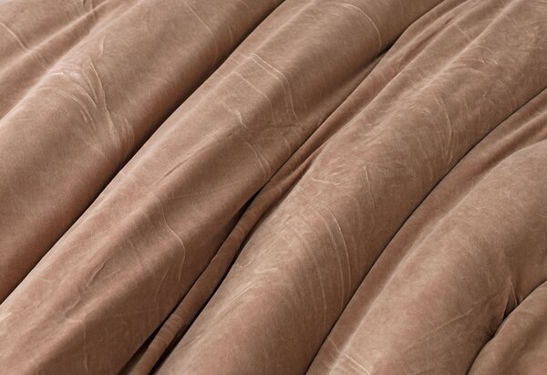 Povlečení HNĚDÉ PREMIUM Bavlněný mikroplyš 1x 140/200, 1x 70/90