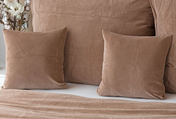 Povlečení HNĚDÉ PREMIUM Bavlněný mikroplyš 1x 140/200, 1x 70/90