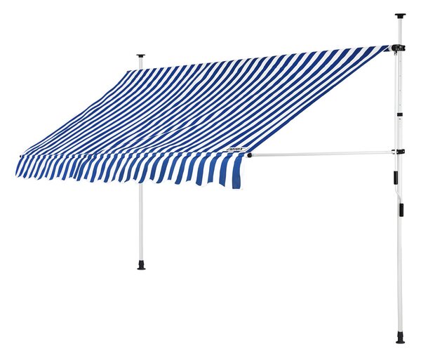 FurniGO Markýza modro bílá - 400 cm