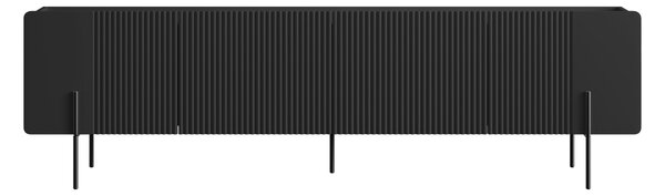 TV stolek Malmi 200 cm - černý mat / černé nožky