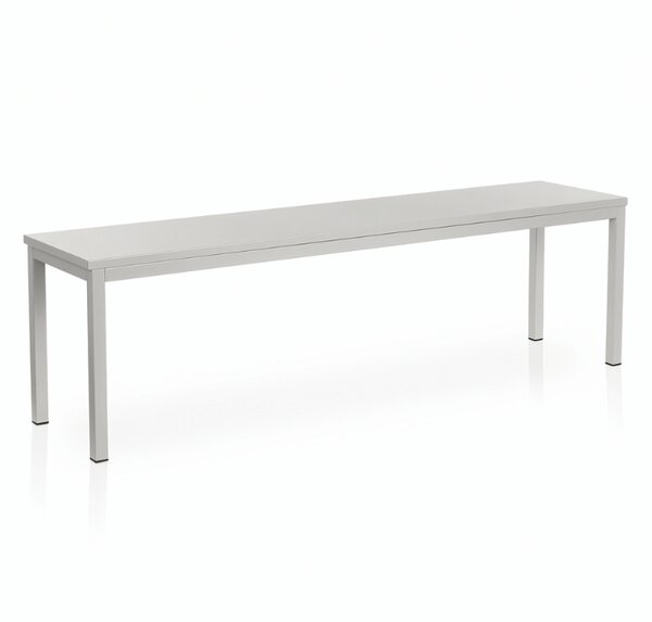 Celokovová lavice do šatny 150 x 35 x 45 cm, šedá - ral 7035