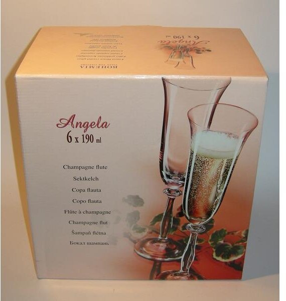 BOHEMIA ANGELA SKLENICE NA ŠAMPAŇSKÉ 190ML SADA 6 KS