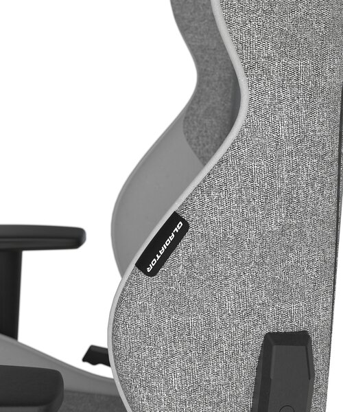 Herní židle DXRacer GLADIATOR šedo-bílá, látková