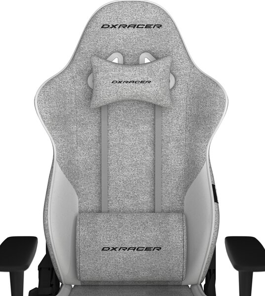 Herní židle DXRacer GLADIATOR šedo-bílá, látková