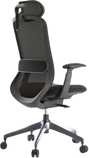 Ergonomická kancelářská židle MERCURY BESSEL ČERNÝ PLAST, ČERNÁ – pohodlné sezení