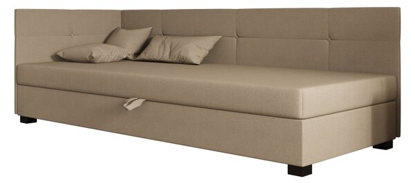 Jednolůžková čalouněná postel 100x195 LOCIKA PLUS 2 - hnědá