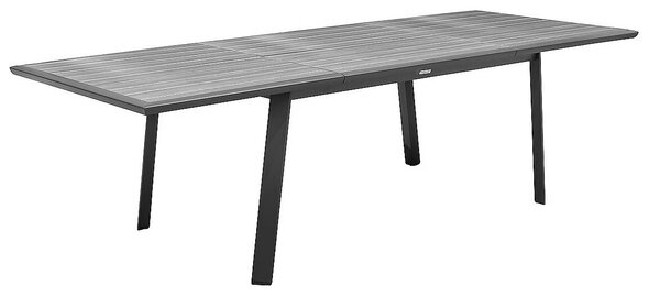 Hliníkový stůl ALORA 170/264x101 cm (šedo-hnědý)