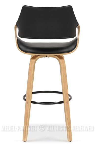 Designová barová židle NENET - dub / černá