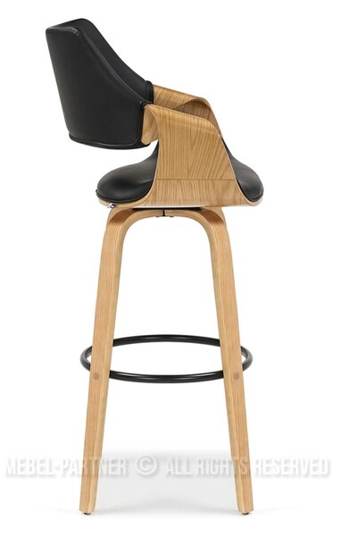Designová barová židle NENET - dub / černá