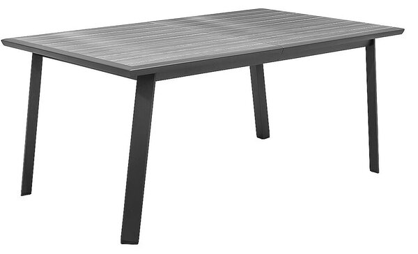 Hliníkový stůl ALORA 170/264x101 cm (šedo-hnědý)