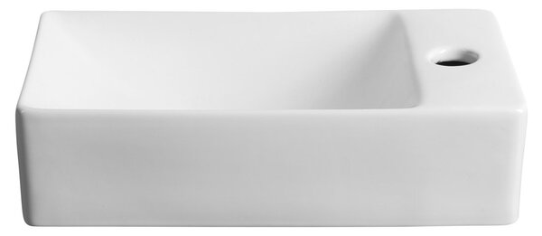 Sapho Sapho, MARGITHA keramické umyvadlo 38x22cm, otvor pro baterii vpravo, bílá, MGT3822