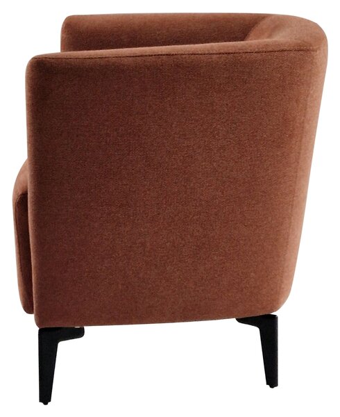 KONDELA Designové křeslo, terakota/černá, KAPY