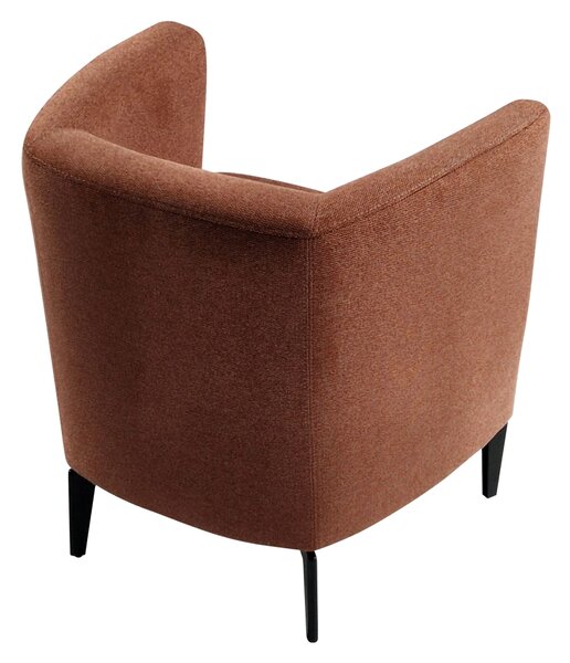 KONDELA Designové křeslo, terakota/černá, KAPY