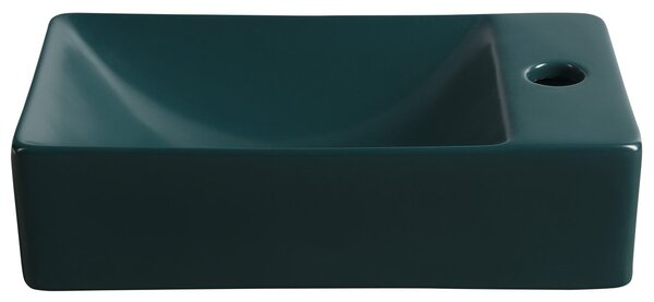 Sapho Sapho, MARGITHA keramické umyvadlo 38x22cm, otvor pro baterii vpravo, petrolejová, MGT38220