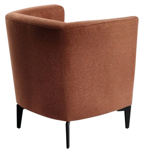 KONDELA Designové křeslo, terakota/černá, KAPY