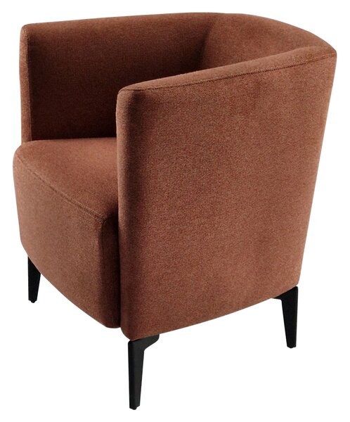 KONDELA Designové křeslo, terakota/černá, KAPY