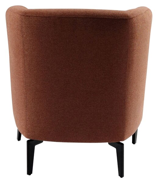 KONDELA Designové křeslo, terakota/černá, KAPY
