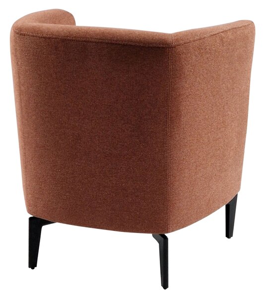 KONDELA Designové křeslo, terakota/černá, KAPY