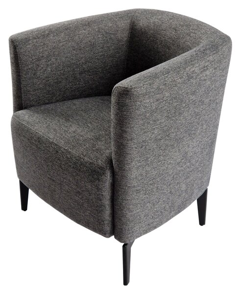 KONDELA Designové křeslo, šedá/černá, KAPY