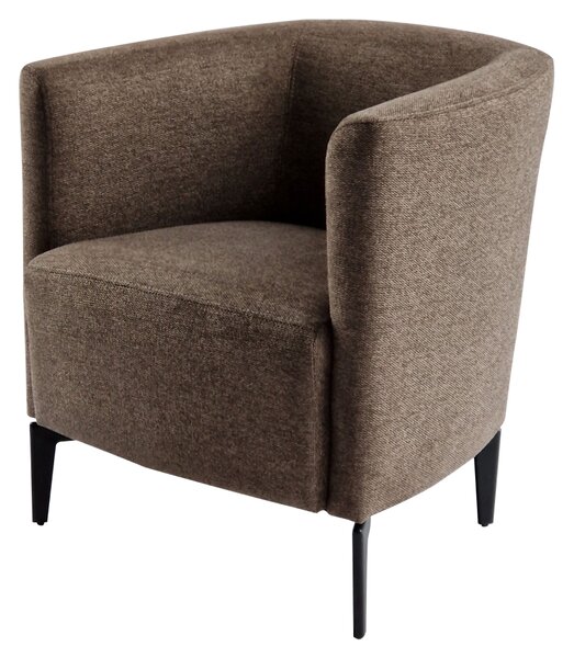 KONDELA Designové křeslo, hnědá/černá, KAPY