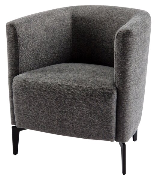 KONDELA Designové křeslo, šedá/černá, KAPY