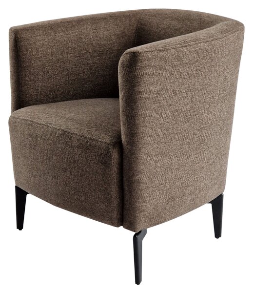KONDELA Designové křeslo, hnědá/černá, KAPY