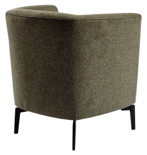KONDELA Designové křeslo, zelená/černá, KAPY