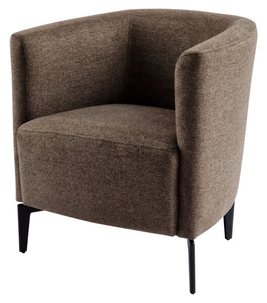 KONDELA Designové křeslo, hnědá/černá, KAPY