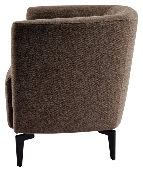 KONDELA Designové křeslo, hnědá/černá, KAPY
