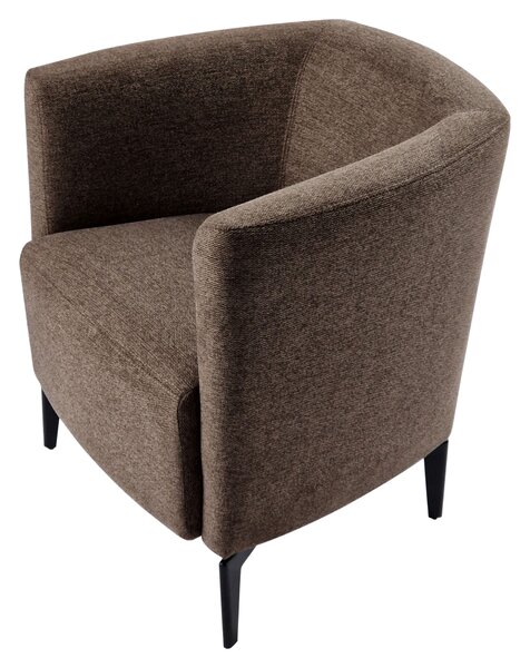 KONDELA Designové křeslo, hnědá/černá, KAPY